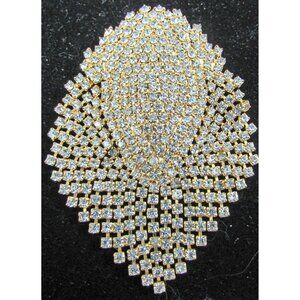 Gold Tone Rhinestones Brooch Pin  Articulate   Movable  Sparkling Showpiece